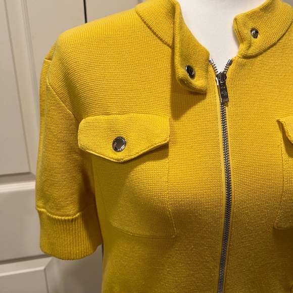 Ralph Lauren short sleeved mustard yellow cardigan - Picture 4 of 6